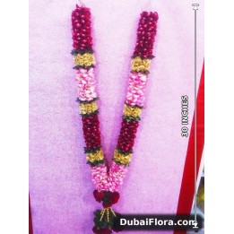 Fresh Special Wedding Garland - 30-Inch Red & Pink Rose Petal Garlands