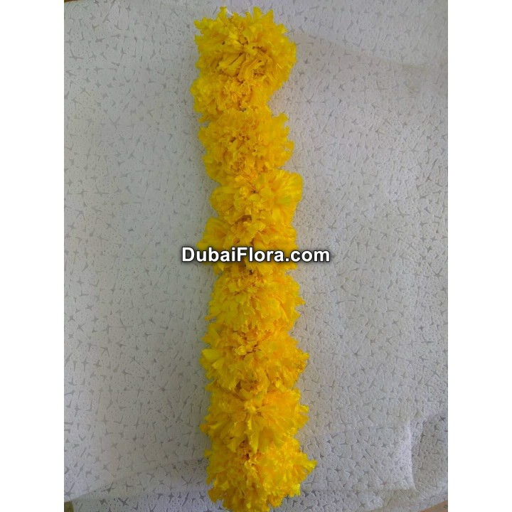 Fresh Yellow Marigold Strings (Genda Ladi, Lari)