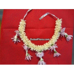 Fresh Bridal Flower Jewellery Set – Tuberose & Pink Rose (Full Set for Bride)