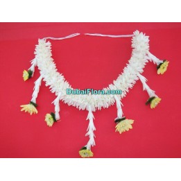 Fresh Bridal Flower Jewellery Set – Tuberose & Yellow Chrysanthemums