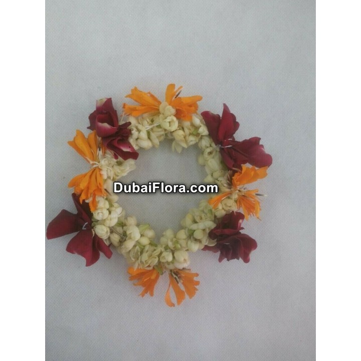 Jasmine Bracelet with Orange & Red Kangan – Price for 1 Piece