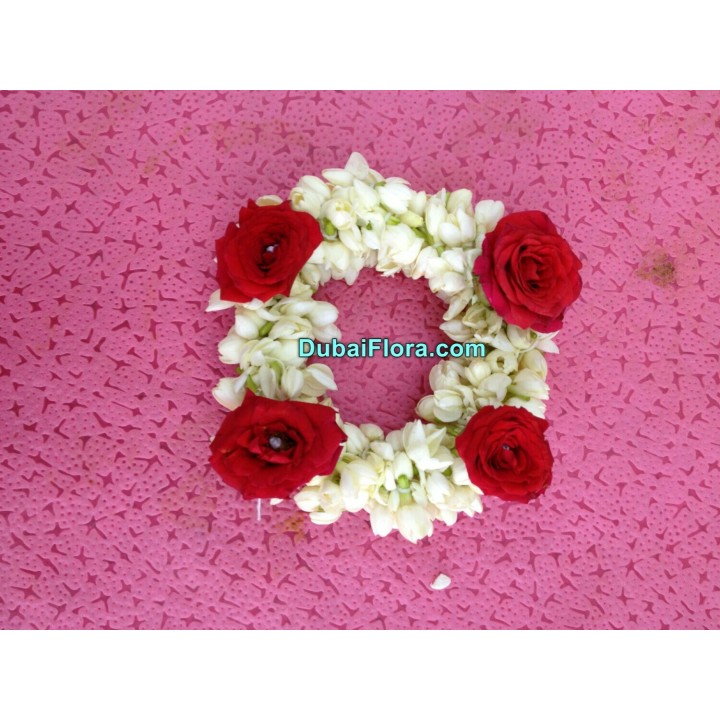 Fresh Jasmine & Baby-Rose Kangan Bracelets – Price for 1 Piece
