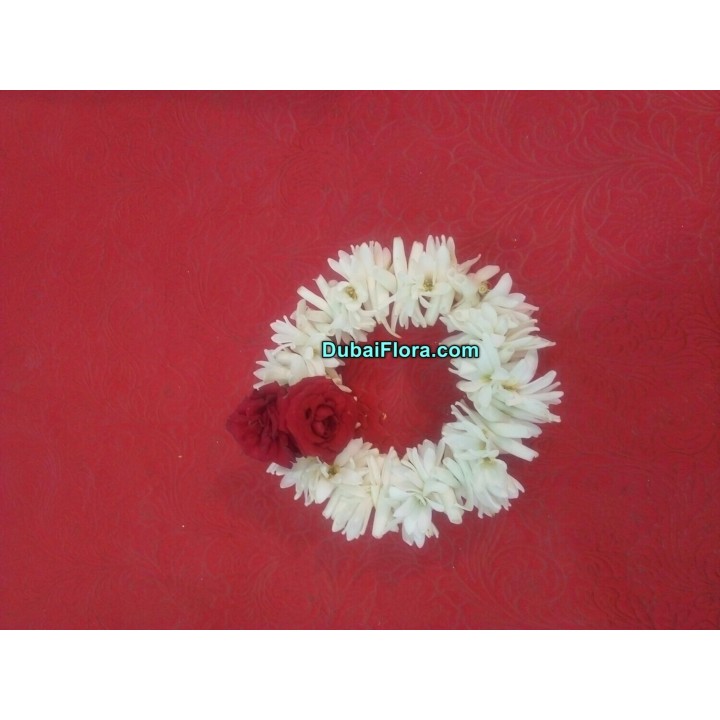 Fresh Tuberose Flower Bracelet with Roses – Price for 1 Piece