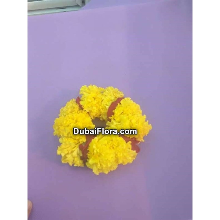 Fresh Marigold Bracelet Kangan with Arali – Price for 1 Piece