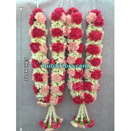 Fresh Pink Carnation Flowers and Tuberose Garland