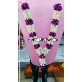 Fresh Tuberose and Vadamalli Flower Garland