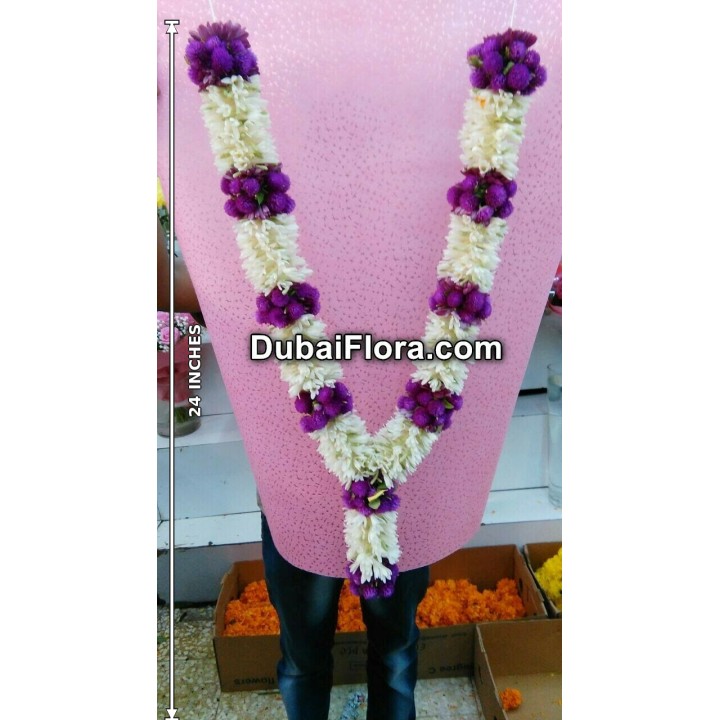 Fresh Tuberose and Vadamalli Flower Garland