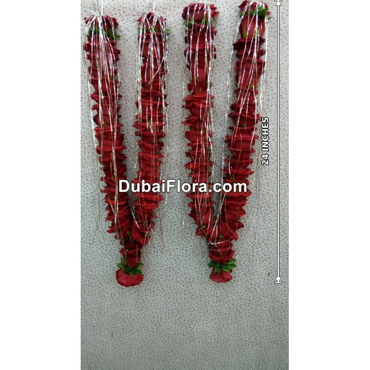 Fresh Pair of Red Roses Garland