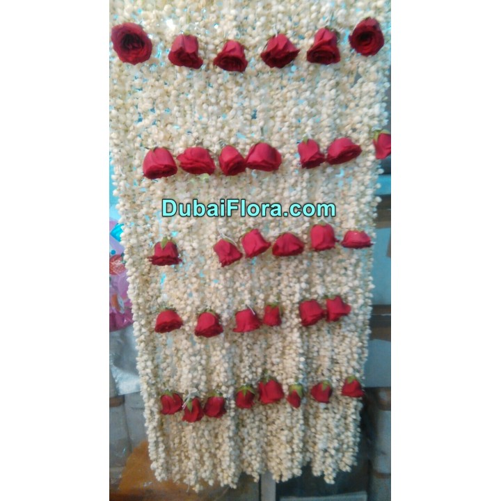 Fresh Flower Sehra for Bride and Groom
