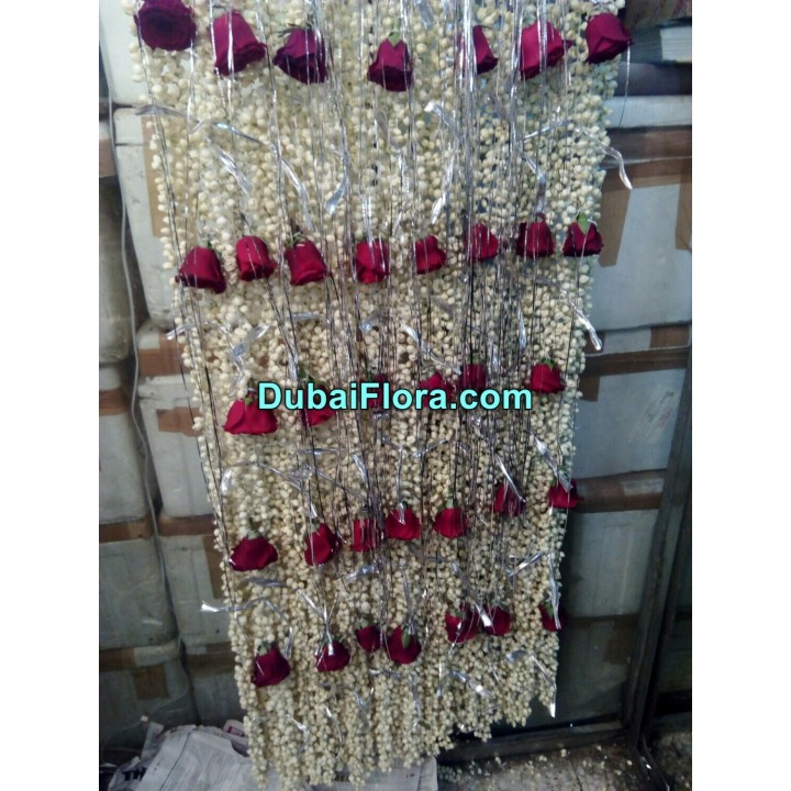 Fresh Flower Sehra for Bride and Groom