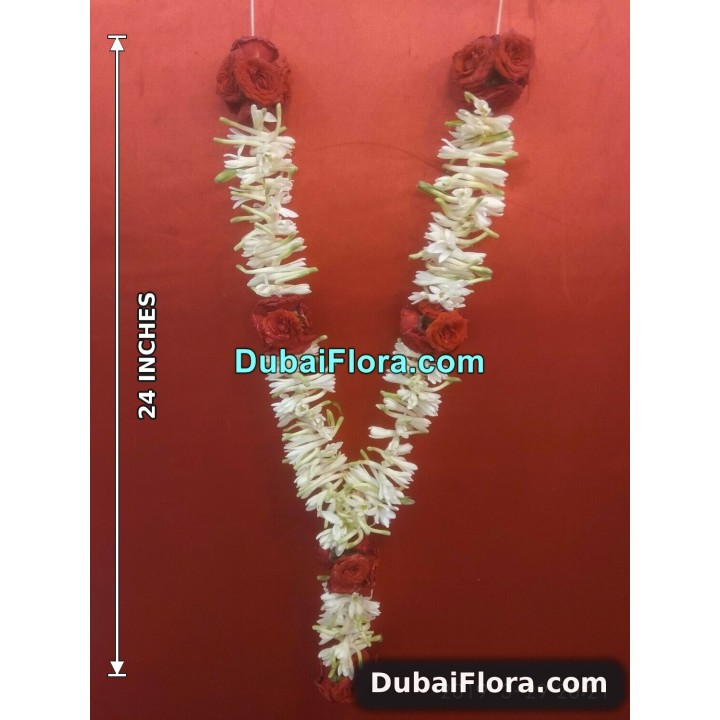 Fresh Tuberose and Rose Garland