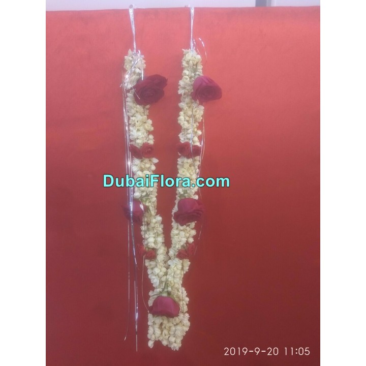 Fresh Jasmine and Roses Garland