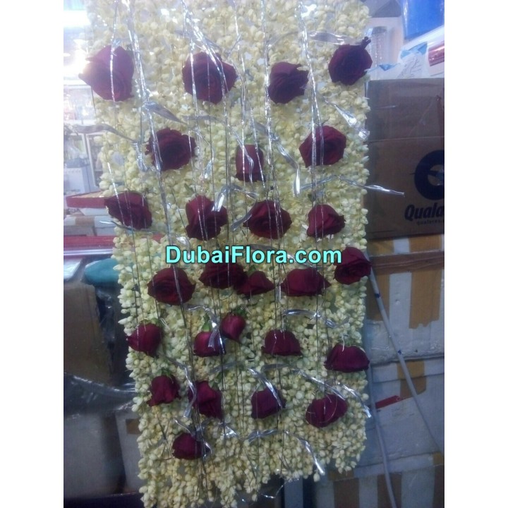 Fresh Flower Half Sehra for Bride and Groom