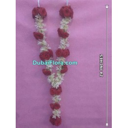 Fresh Tuberose and Roses Garland