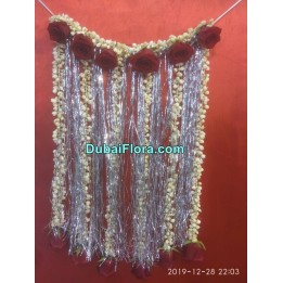 Fresh Flower Half Sehra for Bride and Groom