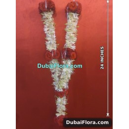 Fresh Tuberose and Roses Garland