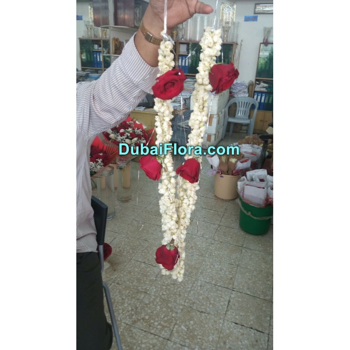 Fresh Jasmine and Roses Garland (Haar)