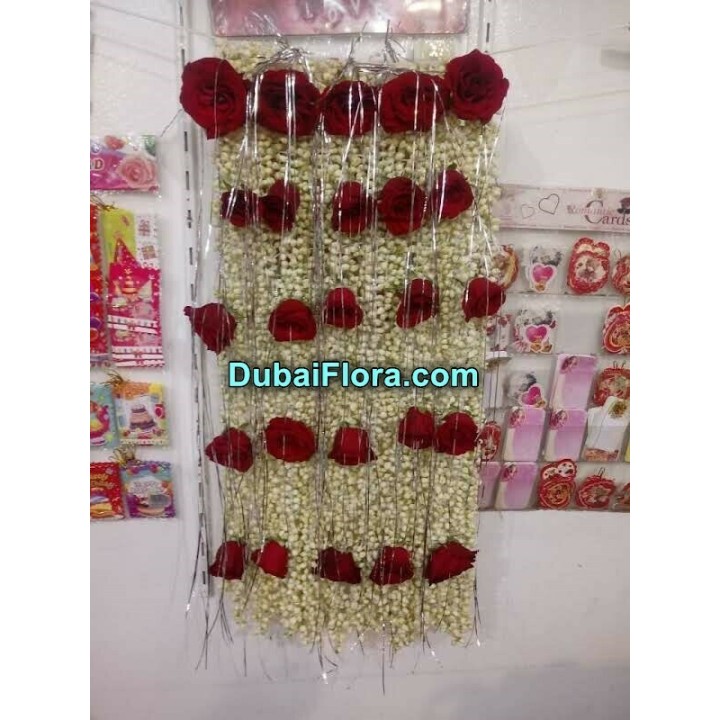Fresh Flower Sehra for Bride and Groom