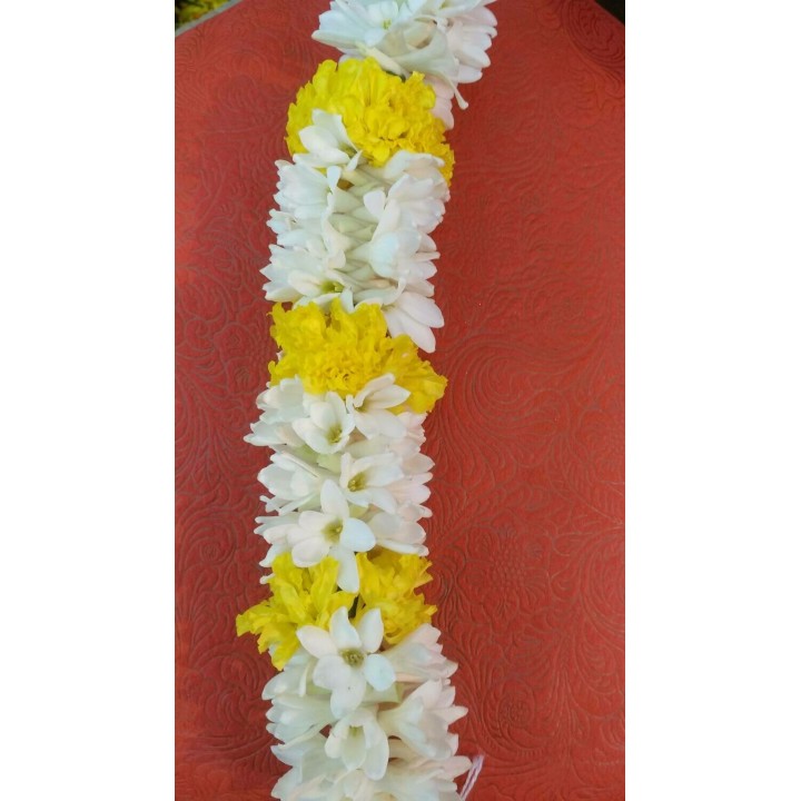 Fresh Tuberose and Yellow Marigold Strings