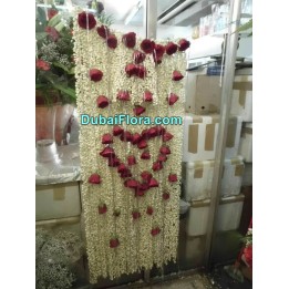 Fresh Flower Sehra for Bride and Groom