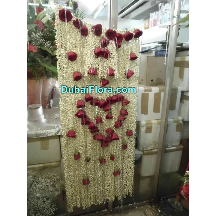 Fresh Flower Sehra for Bride and Groom