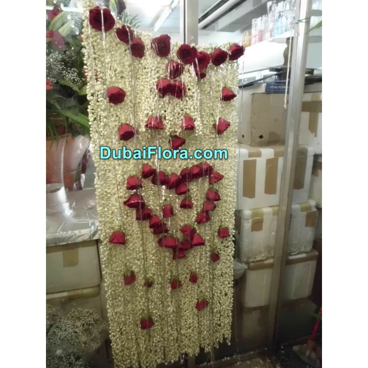 Fresh Flower Sehra for Bride and Groom