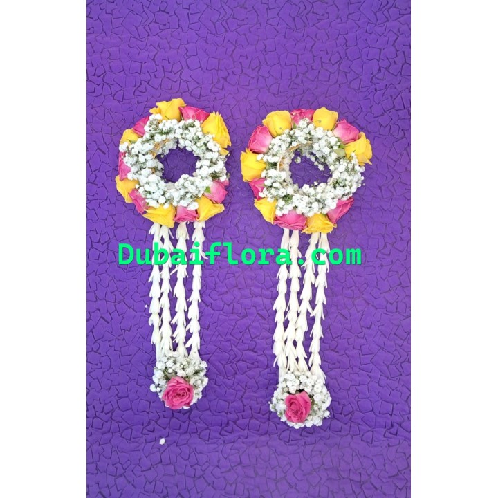 Floral Kangan Set: Fresh Baby Roses & Gypsophila
