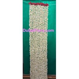 Fresh Jasmine Dupatta/Shawl with Red Button Roses (90x15.6 inches)