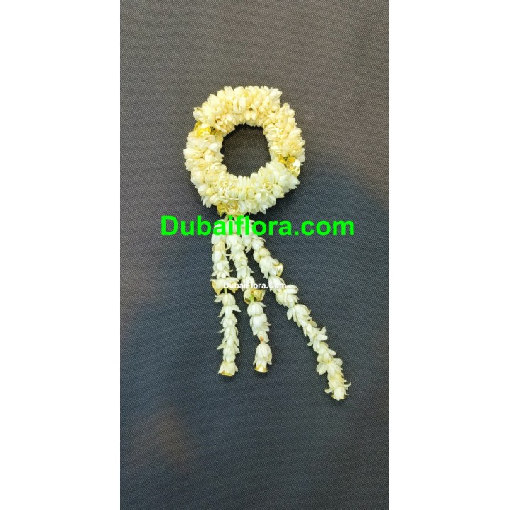 Fresh Pair of Jasmine Kangan with Tassels