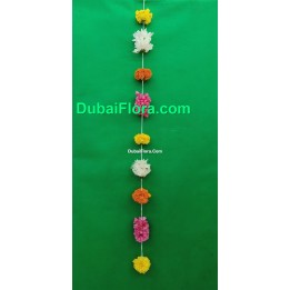 Multicolour Decorative Flower Strings – 1 Meter (Fresh Mixed Flowers for Décor)