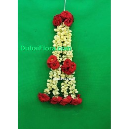 Fresh Gajra for Hair with Jasmine and Baby Roses