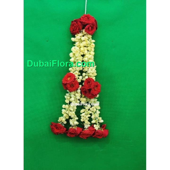 Fresh Gajra for Hair with Jasmine and Baby Roses