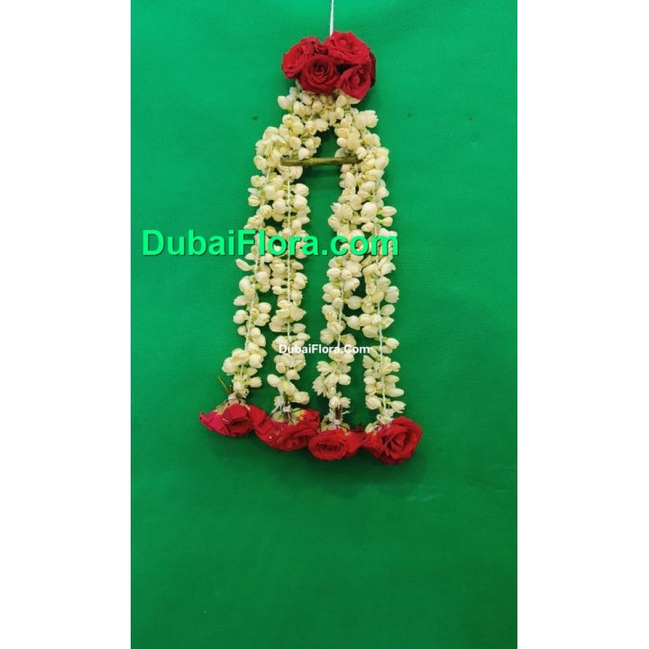 Fresh Gajra for Hair with Jasmine and Baby Roses