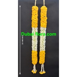 Fresh Tuberose & Yellow Baby Rose Graduation Garland – 32 inches | Celebrate Achievement in Dubai
