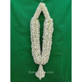 Fresh Thick White Tuberose Garland – 32 Inches