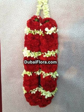 Fresh Carnation & Orchid Garland – 30-Inch Wedding Haar for Special Occasions in Dubai