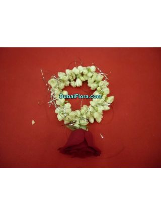 Fresh Floral Bracelet Pair – Red Roses & Jasmine Gajra