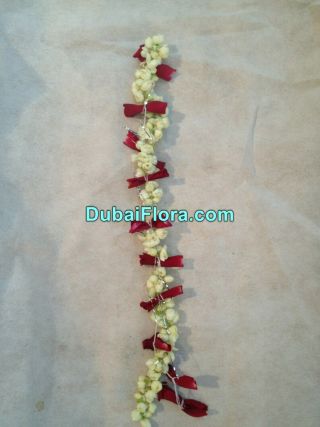 Jasmine and Rose String (Gajra) For Hair with Rose Petals 20 Inches