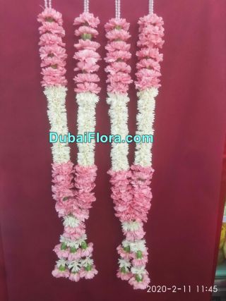 Pair of Pink Chrysanthemum Garland