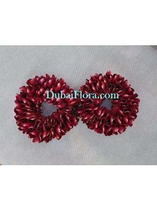 Pair of  red rose patels  bracelet in wire 