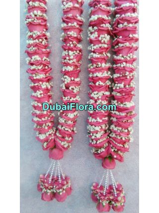 Pink Roses Garland Pair (2 Pcs)