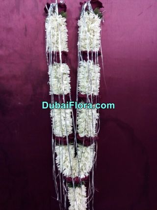 Tuberose and Red Roses Garland