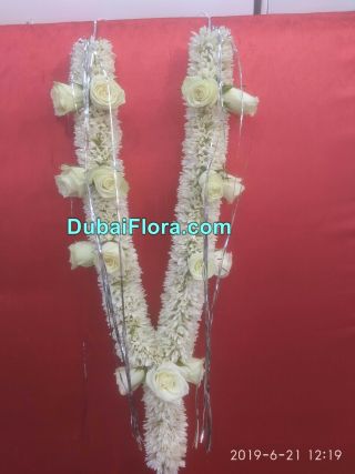 Tuberose and White Rose Garland