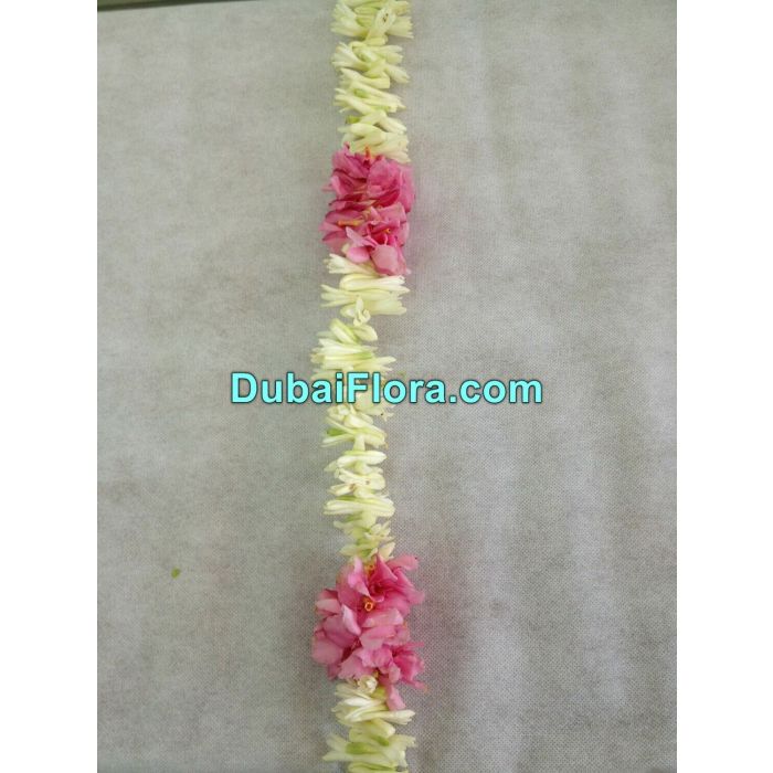 White Tuberose and Pink Oleander Flower Strings