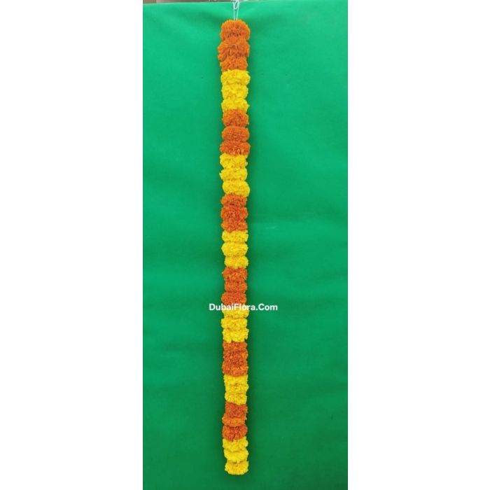 Fresh Marigold Strings Yellow & Orange Mix Diwali Decoration