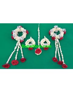 bridal set for bride with jasmine,baby roses and jipsofilia 