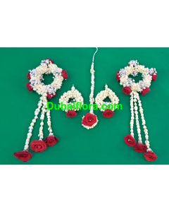 bridal set for bride with jasmine,baby roses and jipsofilia 