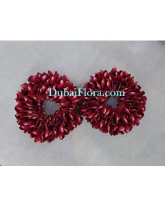Pair of  red rose patels  bracelet in wire 