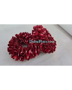 Pair of  red rose patels  bracelet in wire 