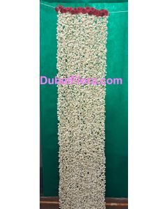 Duppata/shawal (jasmine and red button roses ) (90x15.6) inches 
